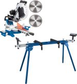 Scie à onglet radiale 305 mm 2000 W double inclinaison avec support inclus – HM140L + UMF2000