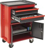 Servante d’atelier 3 tiroirs charge 25 kg par tiroir charge totale 200 kg roues 100 mm verrouillage central