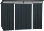 Abri de jardin en métal 4,37 m² toit monopente avec lucarne anthracite – 8 x 6 Shed Pentroof, Anthracite