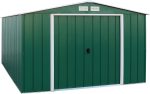 Abri de jardin en métal 9,16 m2 portes coulissantes ventilation – 10 x 12 Gable Roof, Vert