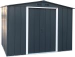 Abri de jardin en métal 9,16 m2 portes coulissantes ventilation – 8 x 6 Gable Roof, Anthracite
