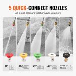 Nettoyeur haute pression à gaz 3500 PSI 10 L/min avec 5 buses