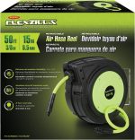 Enrouleur de tuyau d’air rétractable 3/8&Prime; 15 m montage mural pression max 10,34 bar