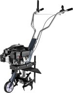 Wiltec Motobineuse 60 cm 2,5 KW 6 Fraises Lames Réservoir 0,8L Profondeur 25 cm Motoculteur Essence Moteur OHV Aérateur Scarificateur Travail Sol Ergonomique Outil Jardinage