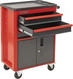 Servante d’atelier 3 tiroirs charge 25 kg par tiroir charge totale 200 kg roues 100 mm verrouillage central