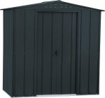 Abri de jardin métal 4,37 m² acier galvanisé portes coulissantes ventilation toit renforcé – 6 x 4 Top, Noir