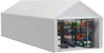 Abri de jardin pour outils, 24 m³, en PE, avec parois latérales amovibles, résistant à l’hiver, pour garage, pour outils de jardin, moto, vélo, gris
