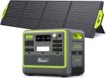 Station électrique portable 2048 Wh 2400 W LiFePO4 avec 13 sorties – F2400 green+SP200