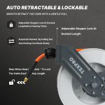 Enrouleur de tuyau d’air rétractable 15,2 m 300 psi mural