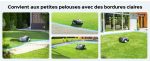Robot tondeuse sans fil avec navigation visuelle et coupe 16 cm