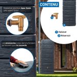 Cuve eau de pluie 500 L murale gris anthracite