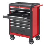 Servante d’atelier 7 tiroirs charge 150 kg 69,6 x 47,2 x 97,6 cm verrouillage central roues avec freins