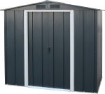 Abri de jardin en métal 9,16 m2 portes coulissantes ventilation – 6 x 4 Gable Roof, Anthracite