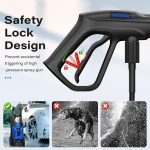 Nettoyeur haute pression 2300 PSI avec 4 buses et canon à mousse