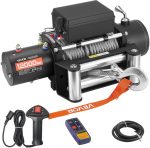 Treuil électrique 12 V 5400 kg corde synthétique 28 m – 12000LBS, Câble Acier