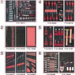 Composition d’outils 6 tiroirs 428 pièces pour servante d’atelier