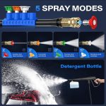 Nettoyeur haute pression 2300 PSI avec 4 buses et canon à mousse