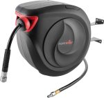 Enrouleur de tuyau d’air comprimé 30 m + 2 m 3/8 9,5×15 mm raccord 1/4 BSPT pression max 17 bar montage mural – 20m