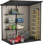 Abri de jardin monopente 1,8 m² polypropylène anti-UV plancher fenêtre charge toiture 75 kg/m²