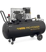 Compresseur d’air 200 L 3000 W 10 bars à courroie sur roues