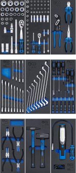 Servante d’atelier 7 tiroirs avec 120 outils charge 200 kg