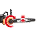 Tronçonneuse sans fil 40 V guide 35 cm vitesse chaîne 8 m/s avec 2 batteries et chargeur