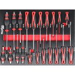 Servante d’atelier 12 tiroirs avec outils plan de travail bois et roulettes