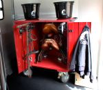 Malle de concours Midi Écurie Eco 108x100x60 cm acier laqué 2 selles 3 tiroirs