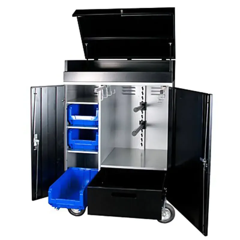 Malle de concours 2 selles acier laqué 4 roues gonflées