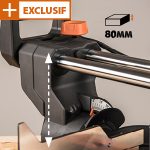 Scie à onglet coulissante multi-matériaux 255 mm 2000 W biseau 0–45° onglet 50–50°