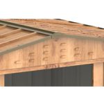 Abri de jardin métal 4,37 m² acier galvanisé portes coulissantes ventilation toit renforcé