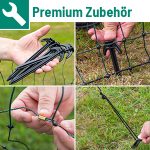 Filet pour volailles non électrifiable 50 m hauteur 112 cm 16 piquets vert