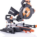 Scie à onglet coulissante multi-matériaux 210 mm 1500 W biseau 0–45° onglet 50–50°