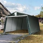 Tente garage 2,4×3,6 m bâche PE 450 N armature acier étanche protection UV vert