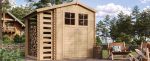 Abri de jardin en bois avec range bûches 206 x 272 x 218 cm