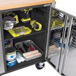 Établi mobile 4 tiroirs avec plateau bois