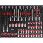 Servante d’atelier 8 tiroirs avec outils charge 35 kg par tiroir roulettes 125 mm compartiment latéral verrouillage central