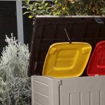 Abri horizontal de rangement 1200 L avec plancher et portes à charnière