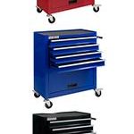 Servante d’atelier 5 tiroirs verrouillage centralisé avec roues et tapis antidérapants