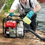 Pompe à eau à essence 5,5 CV débit 30 000 l/h raccord 2&Prime; aspiration 7 m refoulement 30 m