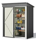 Abri de jardin métal 155 x 87 x 180 cm porte verrouillable