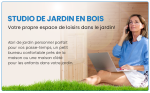 Abri de jardin en bois 6 m² avec plancher et bardeaux noirs
