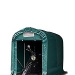 Tente garage 2,4×3,6 m bâche PE 450 N armature acier étanche protection UV vert