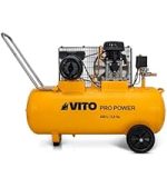 Compresseur d’air 200 L 3000 W 10 bars à courroie sur roues