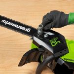 Tronçonneuse à batterie 40 cm 40 V moteur sans balais vitesse chaîne 20 m/s anti-rebond 2 batteries 2Ah chargeur