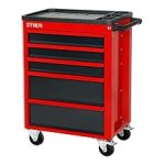 Servante d’atelier vide 5 tiroirs 185 kg avec couvercle en plastique