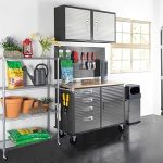 Établi mobile 4 tiroirs avec plateau bois