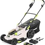 Tondeuse sans fil 37 cm 2×20 V avec bac et mulching