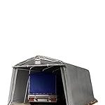 Tente garage 2,4×3,6 m bâche PE 450 N armature acier étanche protection UV vert