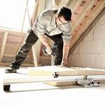 Scie à onglets radiale 230 V 1200 W lame 216 mm projecteur LED équerre d’angle